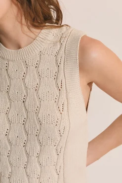 Pull sans manches avec coton