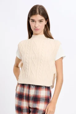 Pull sans manches à nouer