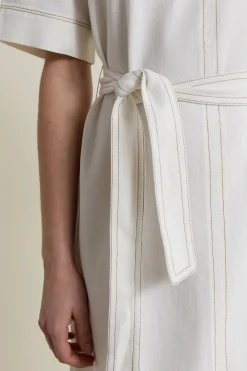 Robe ceinturée en coton