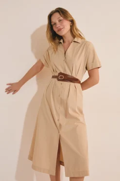 Robe chemise en coton