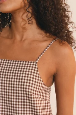 Robe courte à carreaux