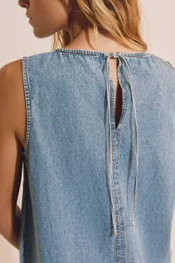 Robe courte en jean