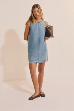 Robe courte en jean