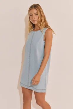 Robe courte en jean