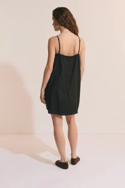 Robe courte en lin mélangé