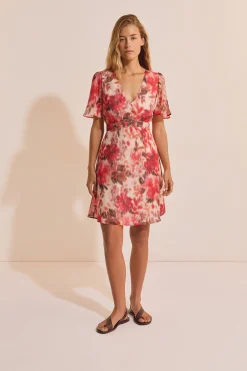 Robe courte à motifs