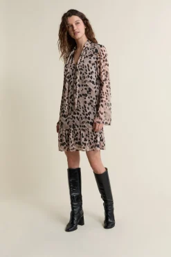 Robe courte à motifs