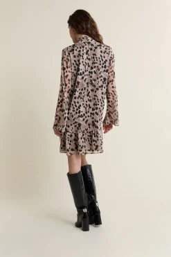 Robe courte à motifs