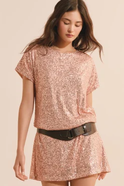 Robe courte à sequins