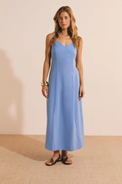 Robe longue à col halter
