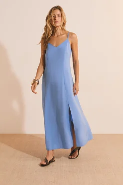 Robe longue à col halter