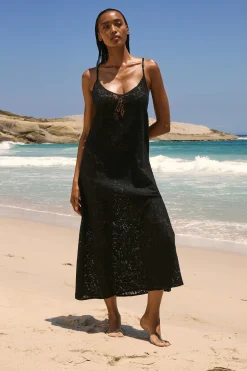 Robe longue dos nu avec coton