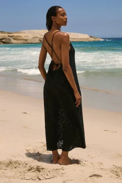 Robe longue dos nu avec coton