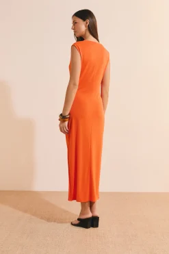 Robe longue drapée