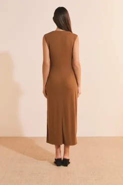 Robe longue drapée