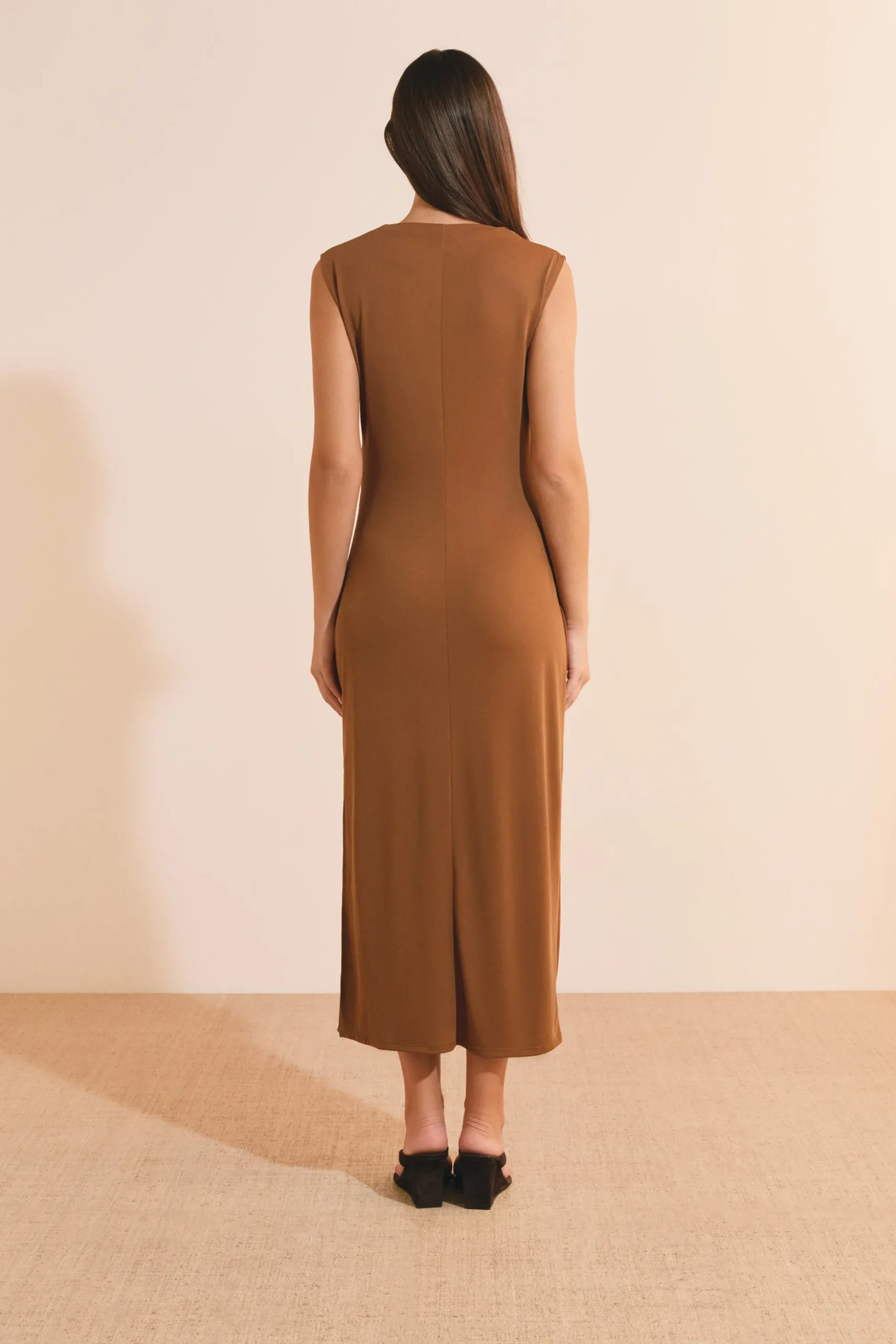 Robe longue drapée