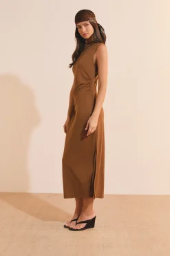Robe longue drapée