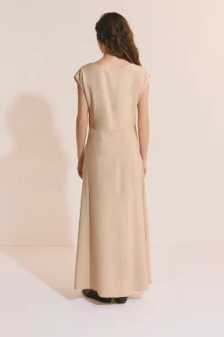 Robe longue détail drappé