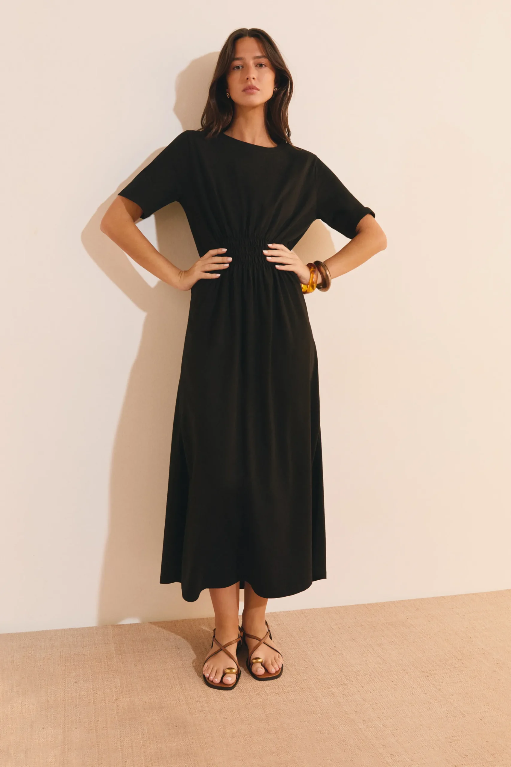 Robe longue en coton
