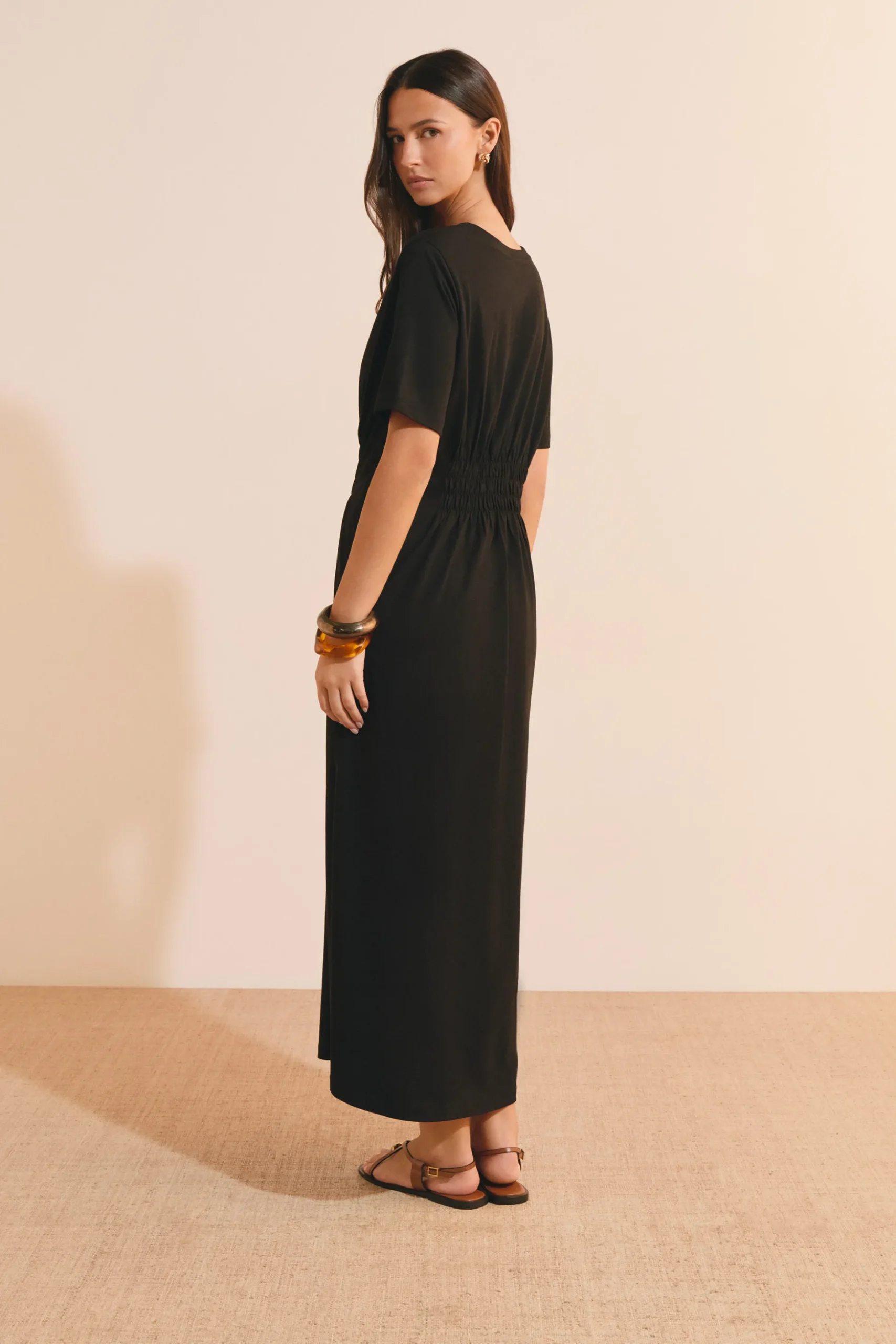 Robe longue en coton