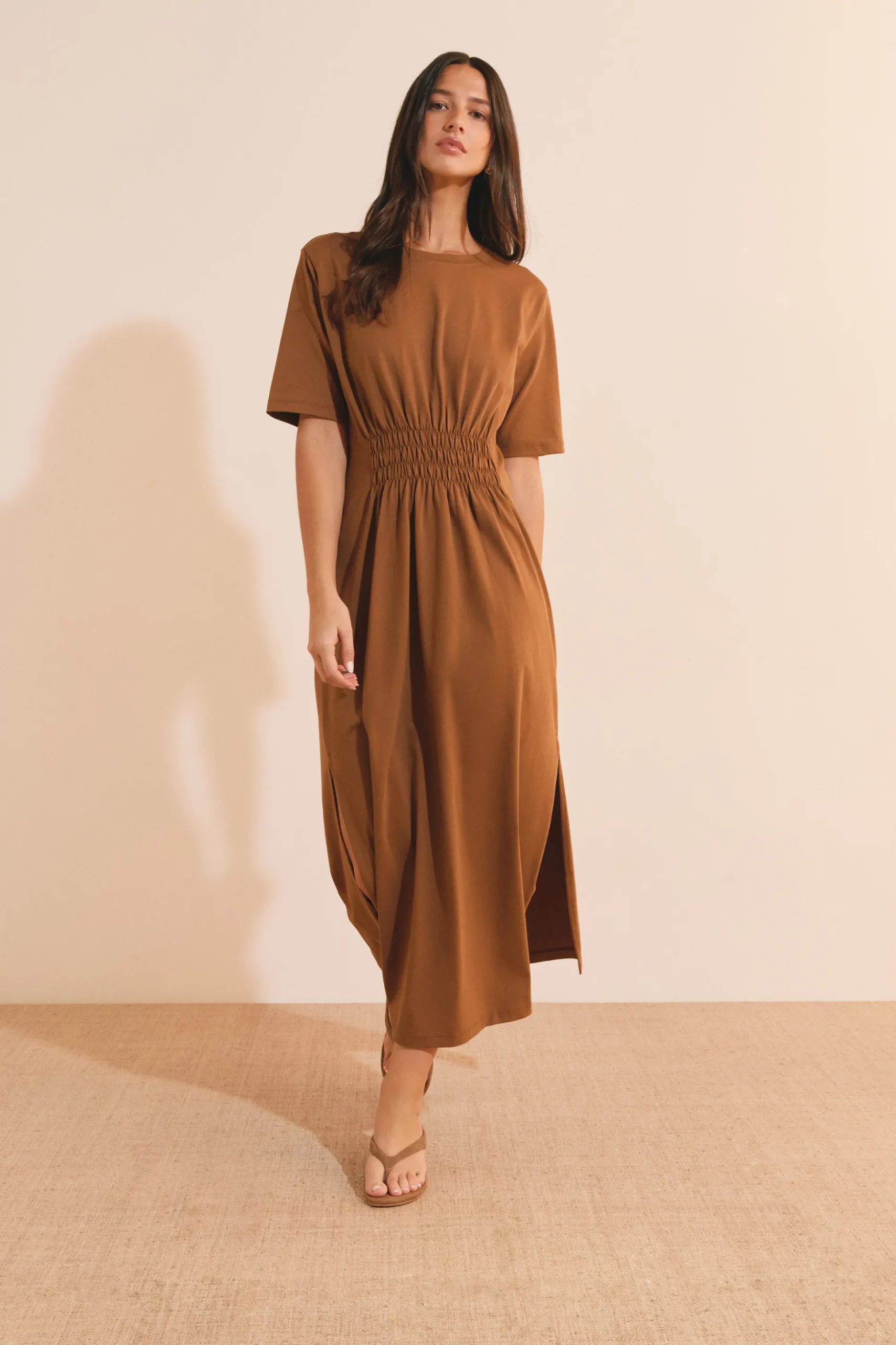 Robe longue en coton