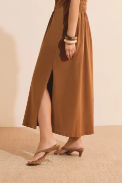 Robe longue en coton