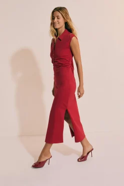 Robe longue en coton