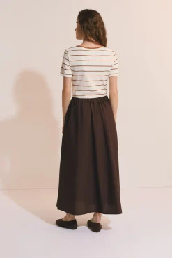 Robe longue en coton