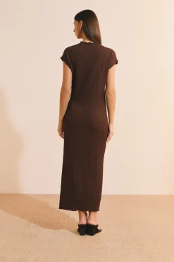 Robe longue matiérée
