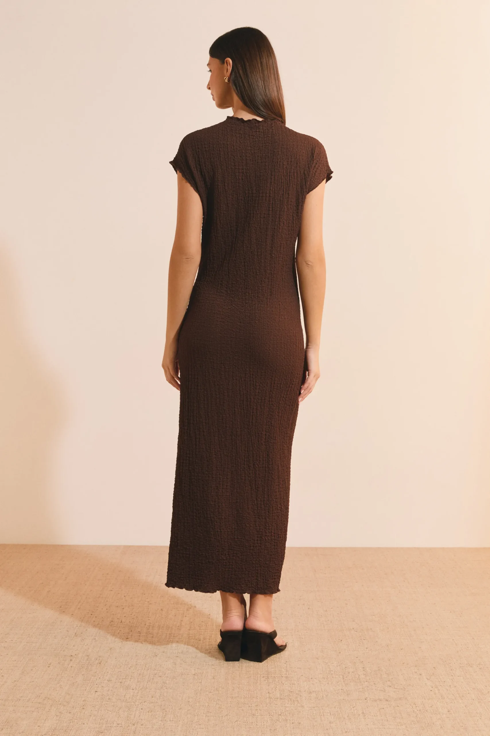 Robe longue matiérée