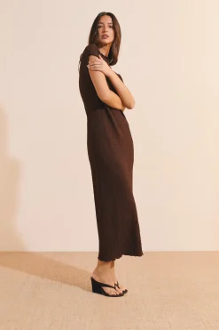 Robe longue matiérée