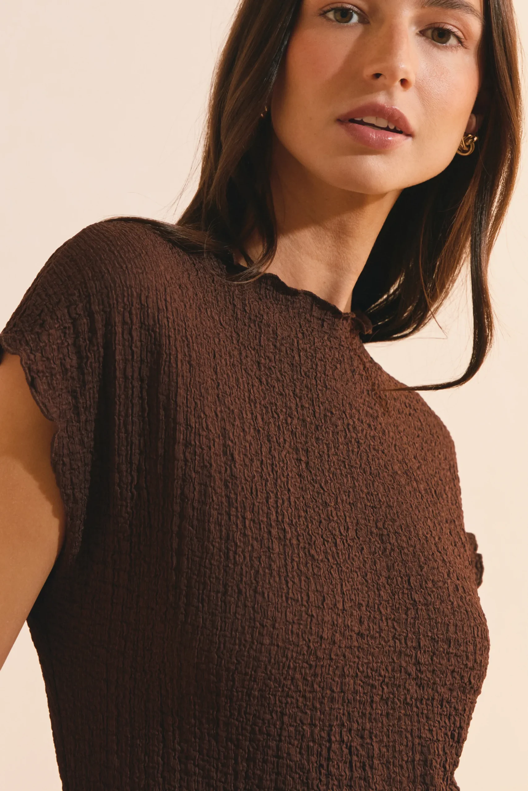 Robe longue matiérée
