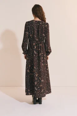 Robe longue à motif fleuri