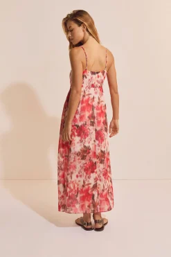 Robe longue à motifs