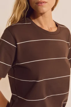 Robe longue à rayures