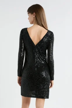 Robe manches longues à sequins