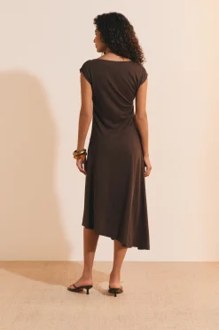 Robe midi asymétrique