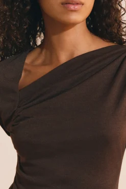 Robe midi asymétrique