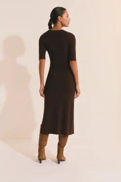 Robe midi en maille fine