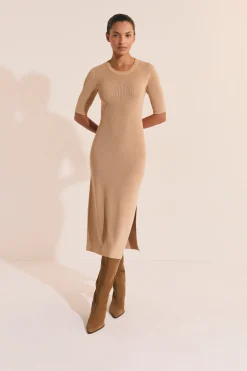 Robe midi en maille fine