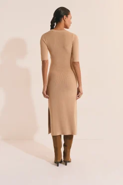 Robe midi en maille fine