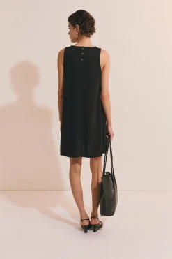 Robe trapèze courte en coton
