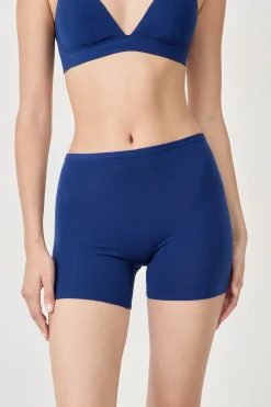 Short cycliste en coton biologique extensible