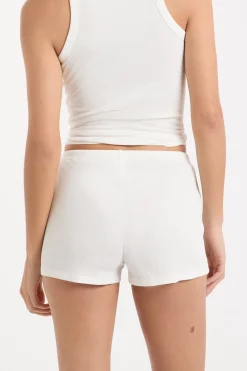 Short de pyjama avec coton côtelé