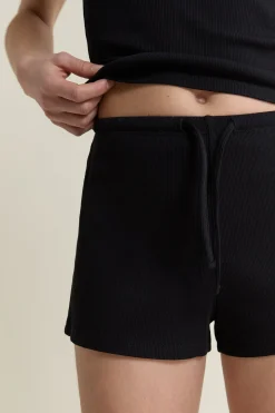 Short de pyjama avec coton côtelé
