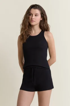 Short de pyjama avec coton côtelé