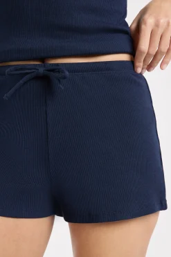 Short de pyjama avec coton côtelé