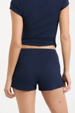 Short de pyjama avec coton côtelé