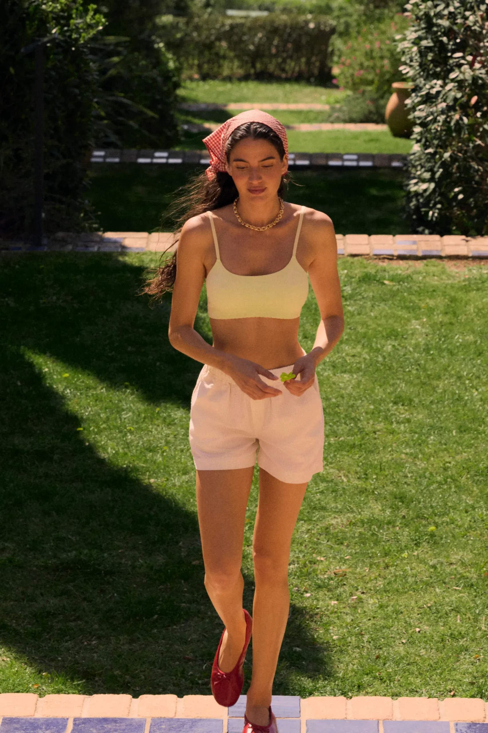 Short de pyjama avec coton gaufré