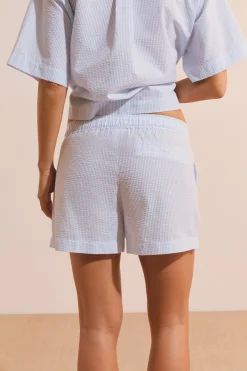 Short de pyjama avec coton gaufré